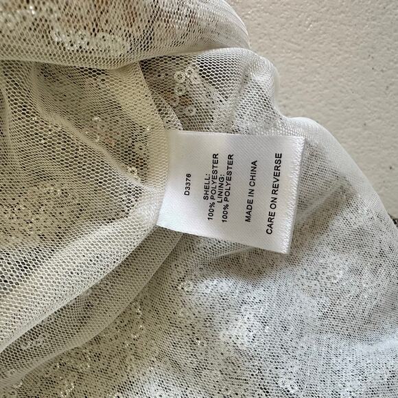 Alexia Admore Sequin Duster Women's Size Small - Silver Gold Ombre Trench Coat - Picture 8 of 8